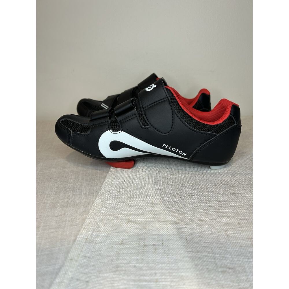 Peloton Cycling Shoes Size 38 EU / 7.5 US Women (Black Red) - Picture 4 of 8